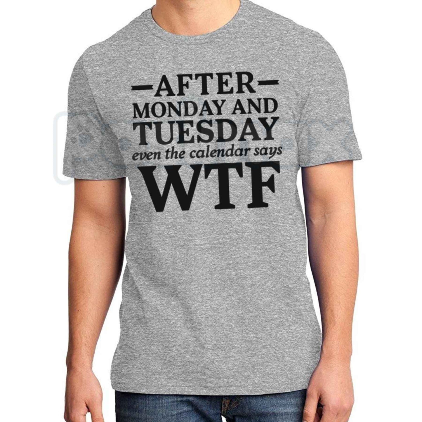 Even The Calendar Says WTF T-Shirt – Humorous Work Quote Graphic Crewneck Top, Funny Office Humor Unisex Cotton Tee