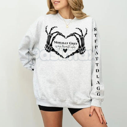 "Morally Grey" Dark Romance Sweatshirt – Bookish Fandom Reader Crewneck