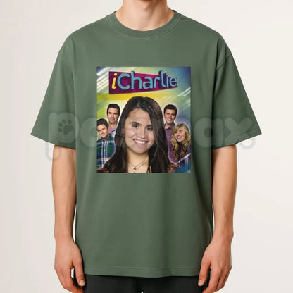 iCharlie Cast Photo T-Shirt – Retro TV Show Poster Print Nostalgia Graphic Tee