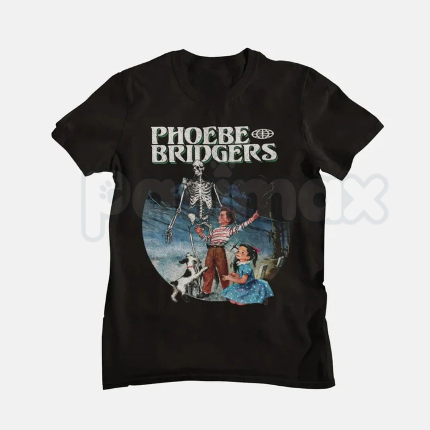 Phoebe Bridgers Vintage Graphic T-Shirt – Retro Indie Rock Music Skeleton Fan Tee
