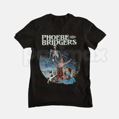 Phoebe Bridgers Vintage Graphic T-Shirt – Retro Indie Rock Music Skeleton Fan Tee