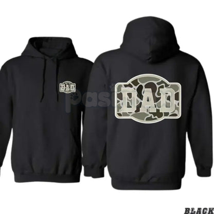 Camo DAD Hoodie – Military-Inspired Bold Design Pullover, Proud Father & Veteran Apparel, Unisex
