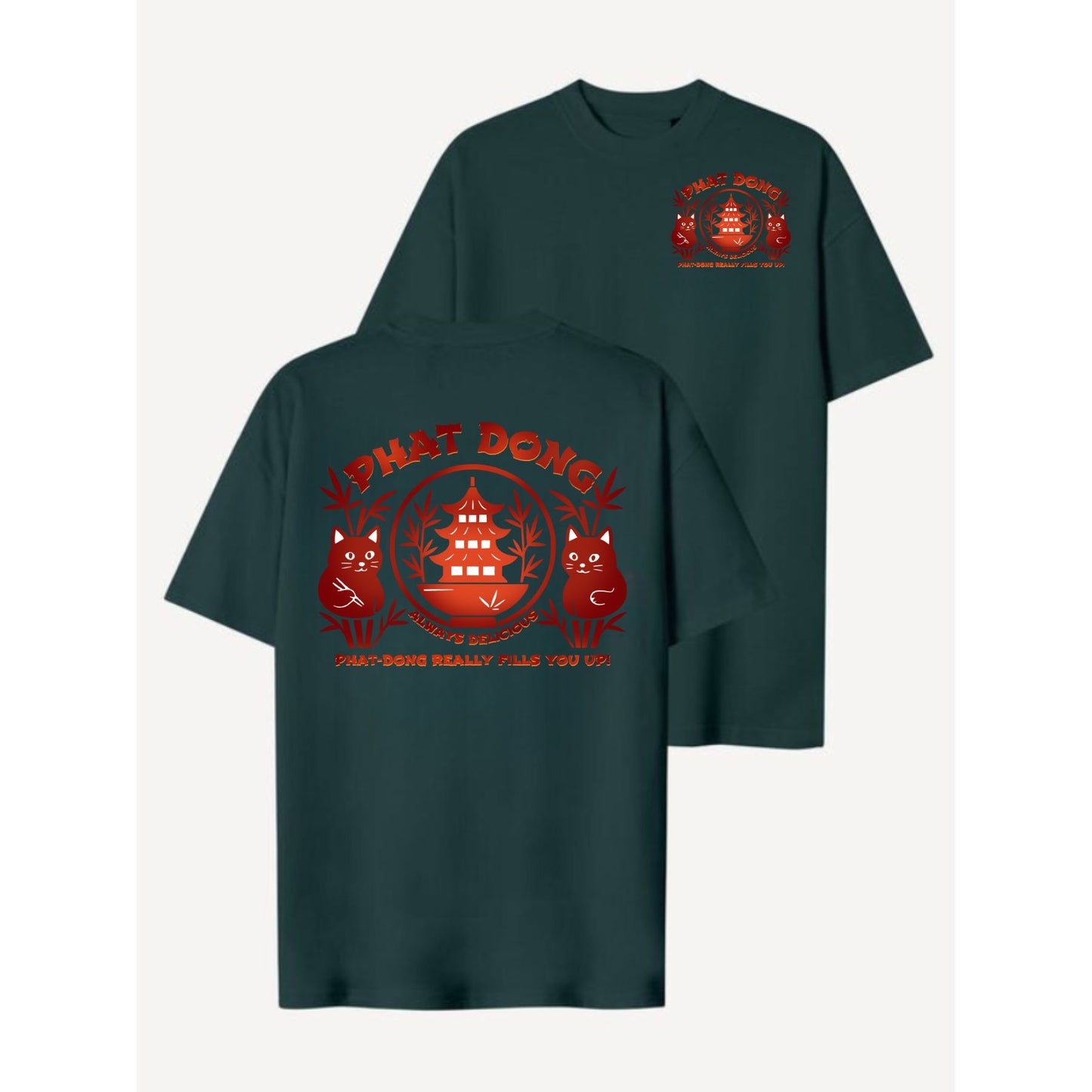 "Phat-Dong: Always Delicious" T-Shirt - Men's Funny Graphic Tee, Bold Statement Apparel