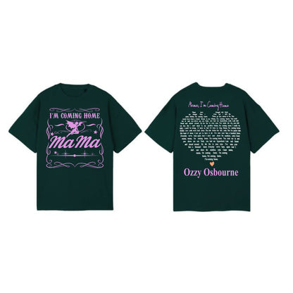 "Mama, I’m Coming Home" Rock Tee - Two-Sided Lyric Tribute T-Shirt, Ozzy Osbourne Fan Apparel