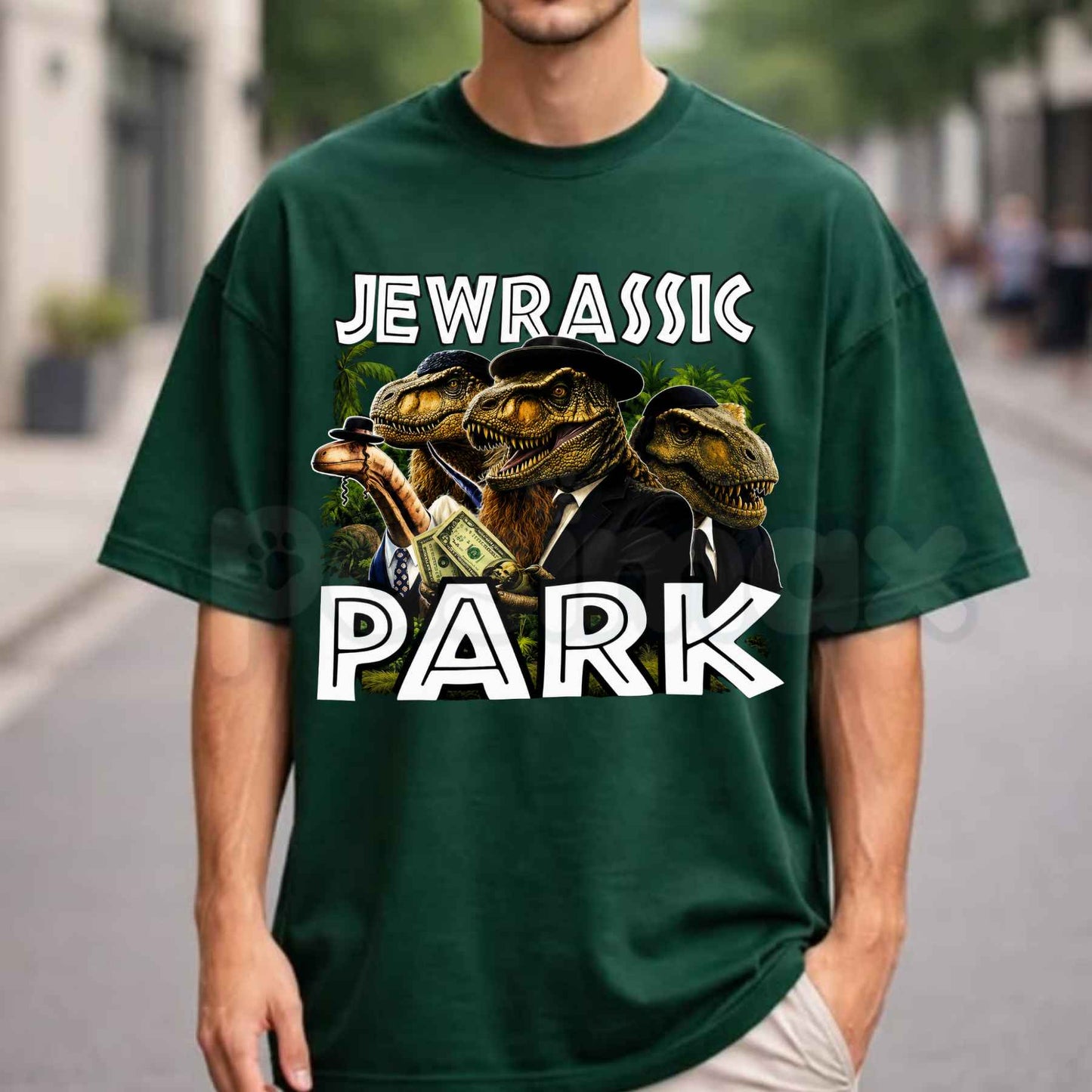 Jewrassic Park Funny Graphic T-Shirt – Jewish Pride Parody Tee, Clever Hebrew Culture Unisex Humorous Shirt