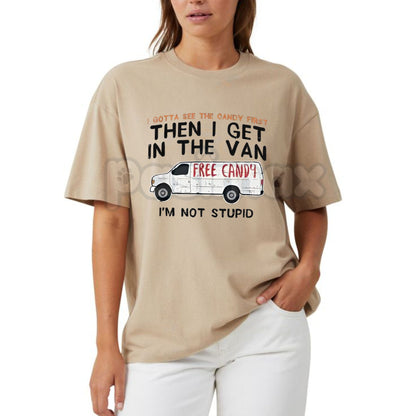 "I Gotta See The Candy First" Funny Dark Humor T-Shirt - Sarcastic Edgy Men's Graphic Tee, Dark Comedy Slogan Shirt, Funny Offensive Joke Apparel