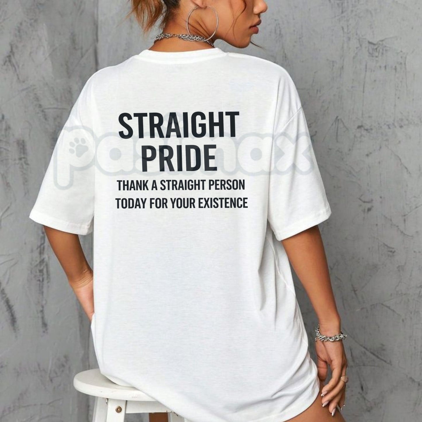 "Straight Pride" Statement T-Shirt – Bold Typographic Graphic Tee, Premium 100% Cotton Traditional Identity Top, Soft Lived-In Heavyweight Unisex Pride Shirt, Made in USA