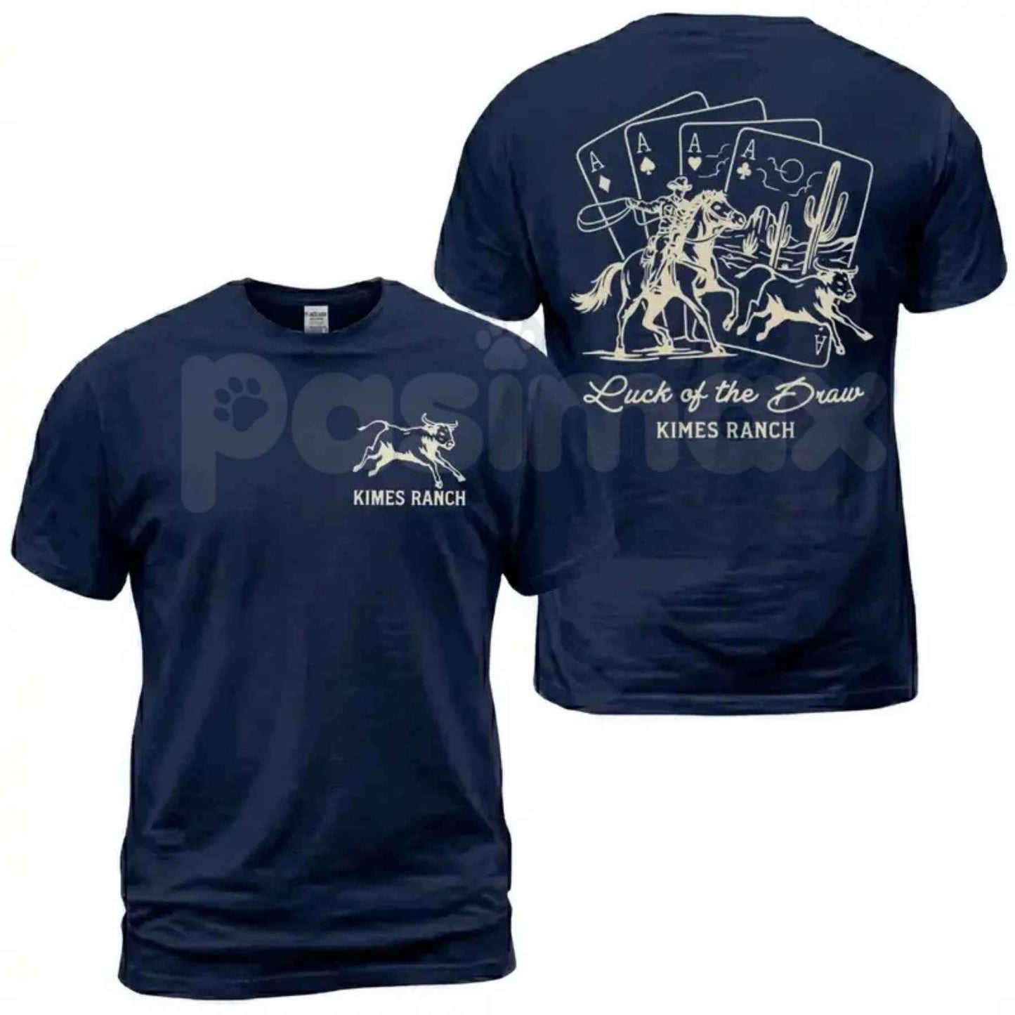 Kimes Ranch Luck Of The Draw T-Shirt – Western Rodeo Graphic Unisex Cotton Tee