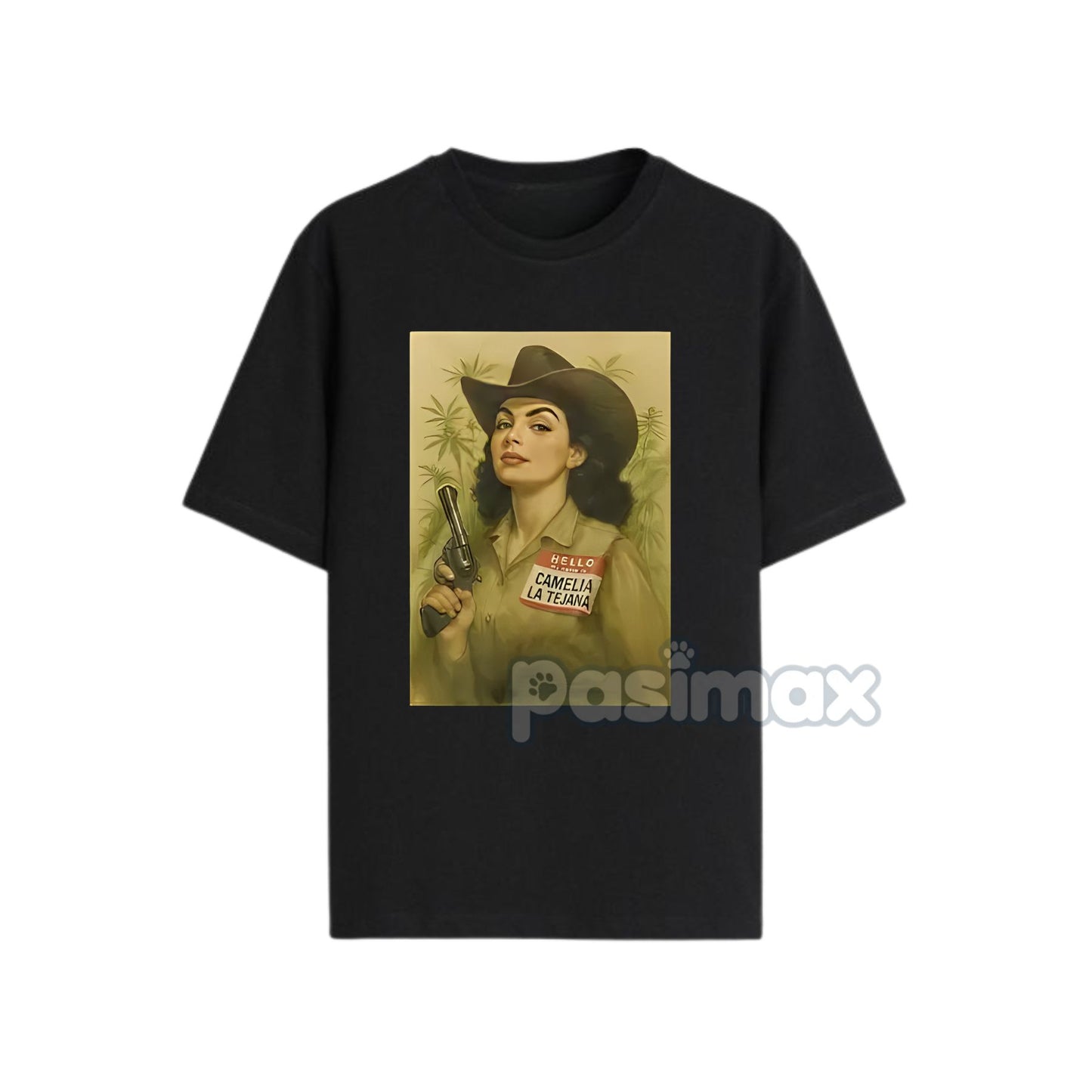 Camelia la Tejana T-Shirt - Iconic Folk Legend Apparel, Contrabando y Traición Merch