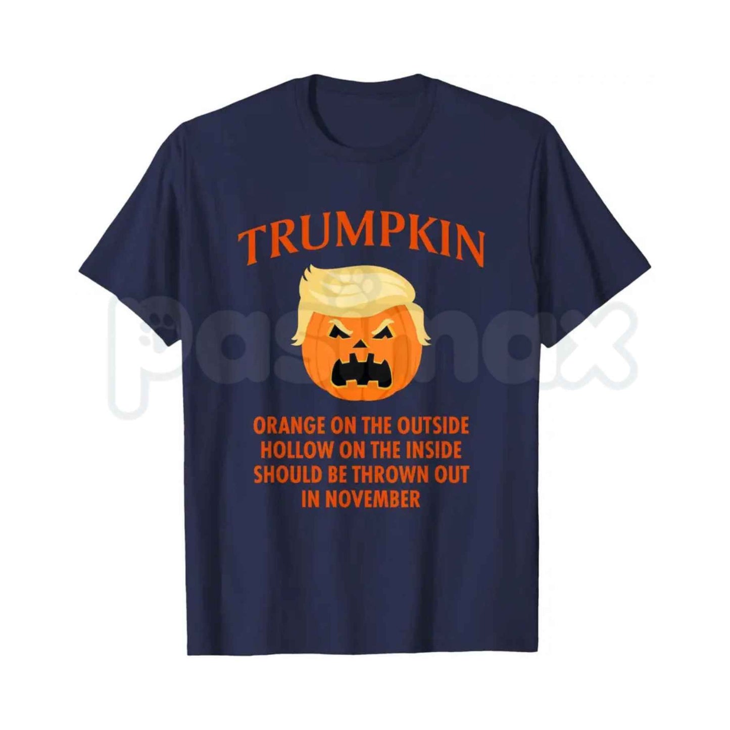 Trumpkin Halloween T-Shirt – Sarcastic Anti Trump Pumpkin Funny Unisex Cotton Tee