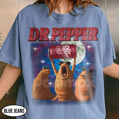 Comfort Colors® 'Marcus The Worm' Dr Pepper T-Shirt – Funny Internet Meme Tee, Brain Rot Humor Shirt, Viral Soda Aesthetic Apparel