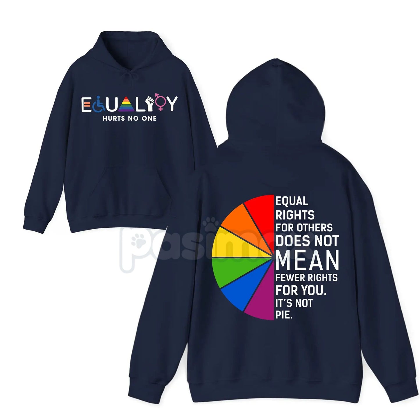 Equality 2-Sided Hoodie – "Equal Rights For Others Doesn't Mean Fewer Rights For You" Statement Pullover, Social Justice & Human Rights Unisex