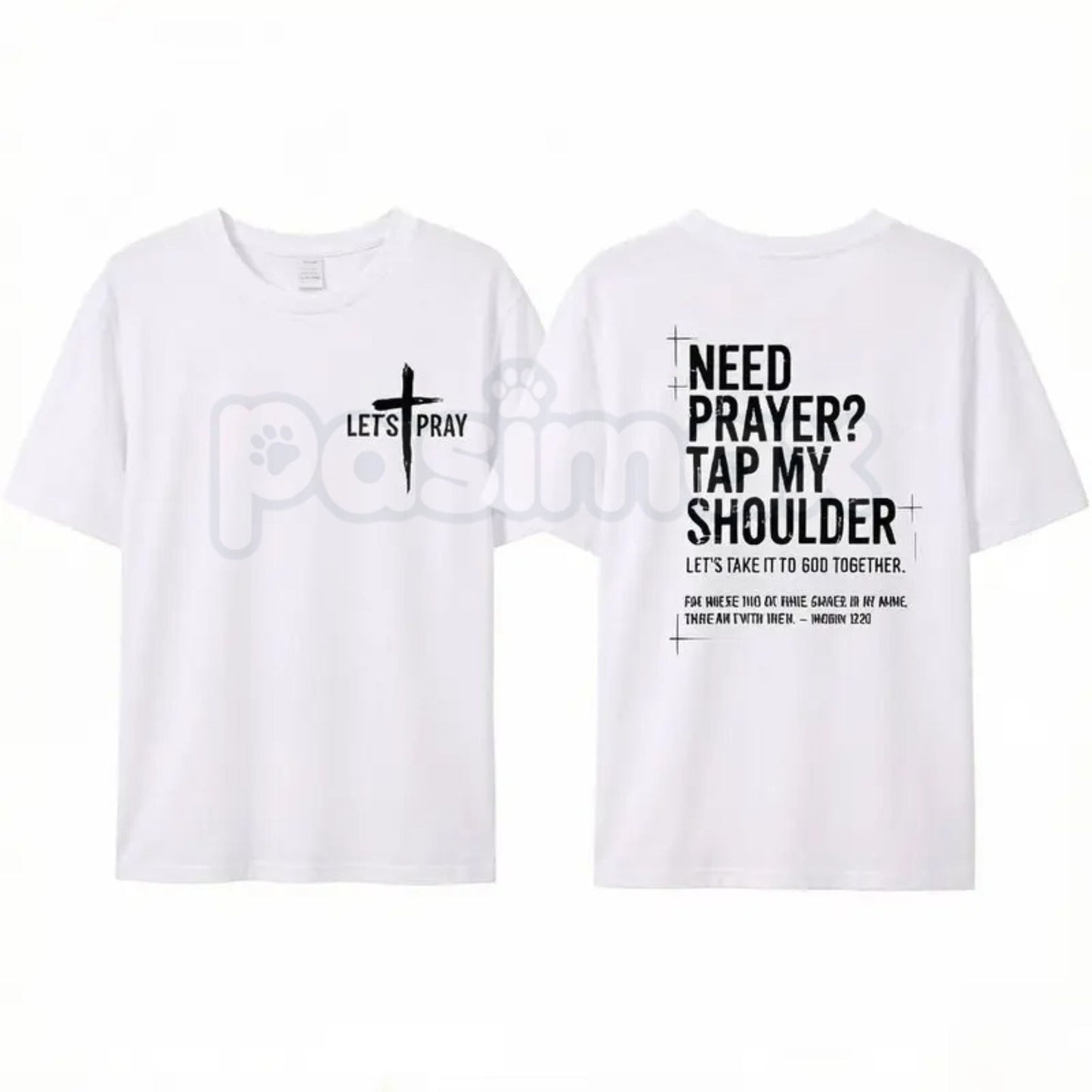 "Need Prayer? Tap My Shoulder" Christian T-Shirt - Faith-Based Prayer Warrior Graphic Tee, Premium 100% Cotton Ministry Top, Inspirational Outreach Gift, Worship & Evangelism Purpose Shirt, Soft Lived-In Heavyweight Religious Apparel