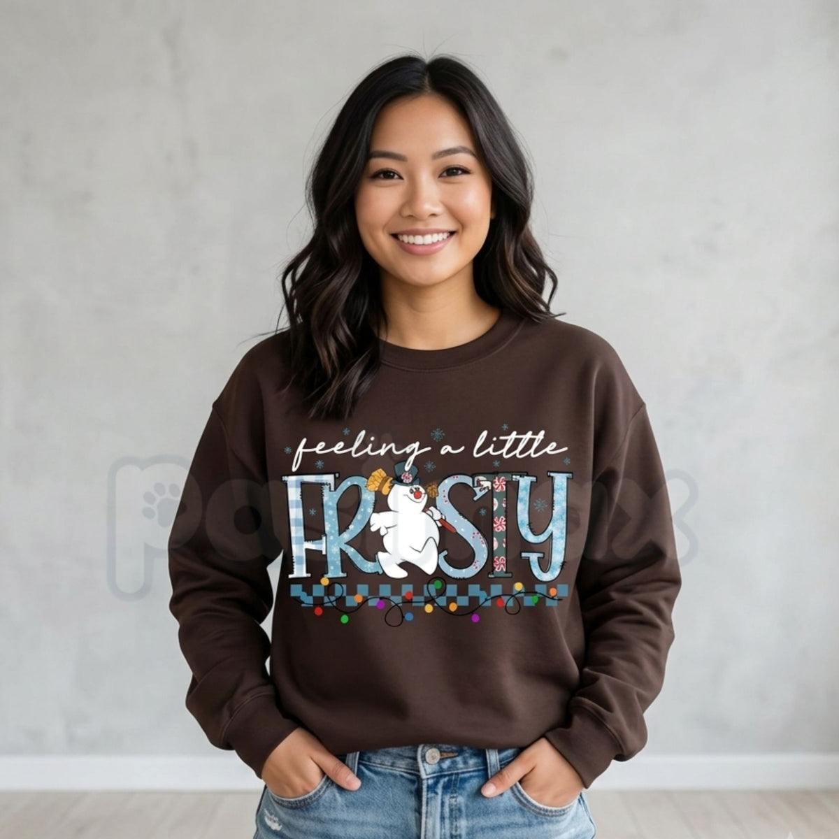 Feeling A Little Frosty Sweatshirt | Vintage Snowman Christmas Crewneck