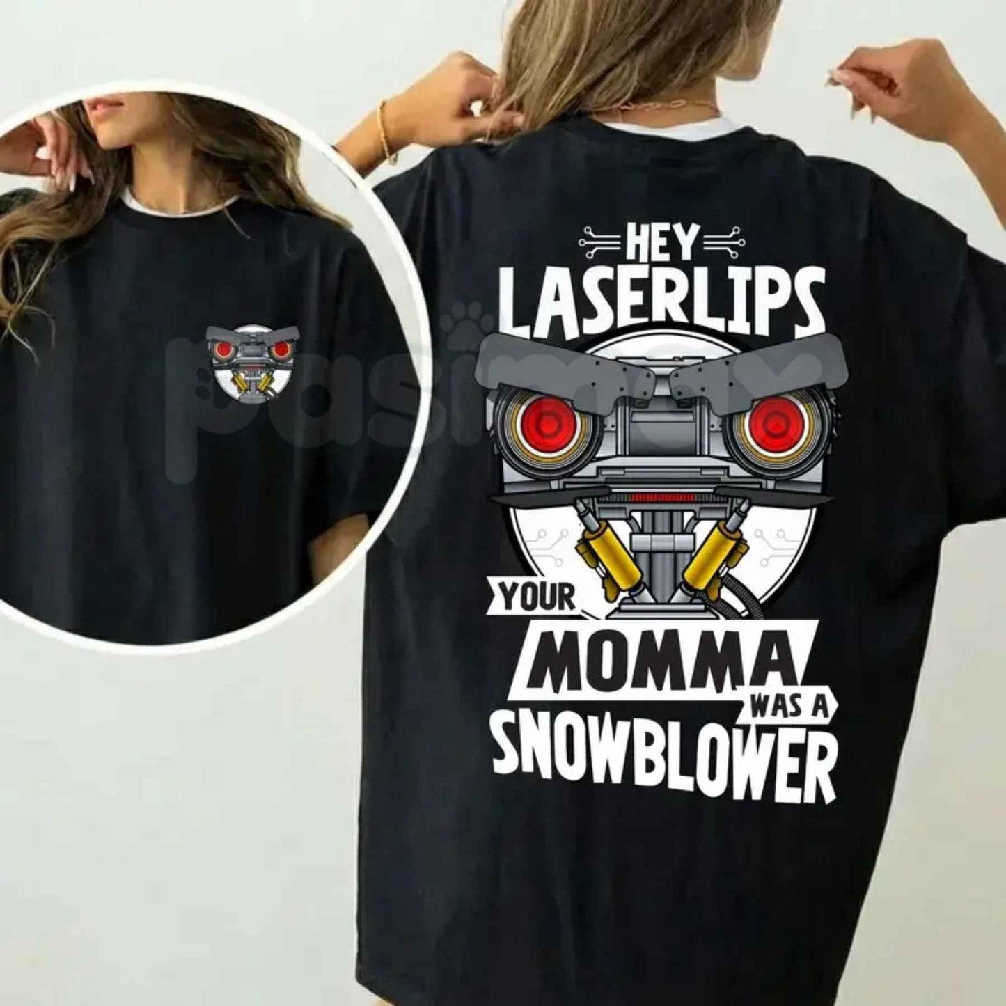 Short Circuit T-Shirt – Hey Laser Lips Your Mama Was A Snowblower Vintage Movie Tee