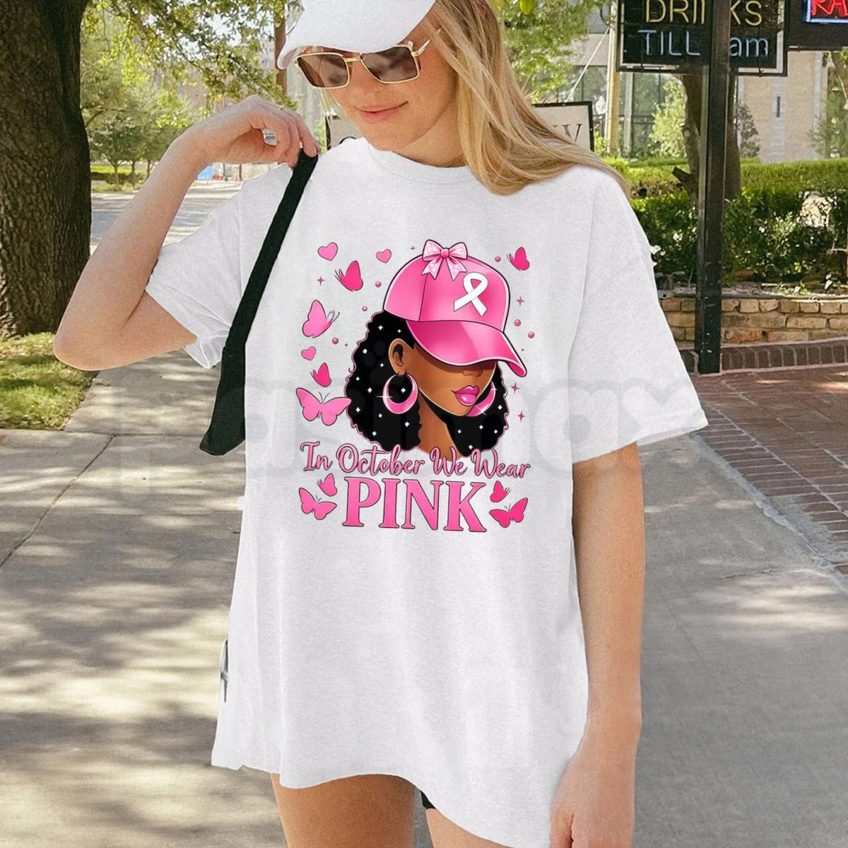 Breast Cancer Awareness Pink Ribbon Butterfly T-Shirt – Hope Warrior Graphic Tee