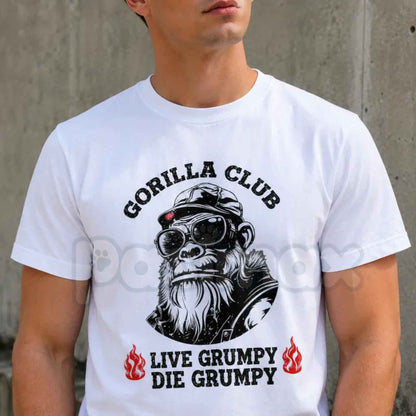 Gorilla Club Graphic T-Shirt – Retro Ape Streetwear Aesthetic Unisex Tee