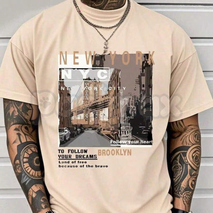 Vintage Photo Style Graphic Print Casual T-Shirt – Retro Film Aesthetic Streetwear Tee