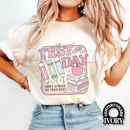 Comfort Colors® Teacher Testing T-Shirt – Matching State Testing Graphic Tee, Funny STAAR Testing Shirt, Aesthetic Test Day Teacher Team Outfit