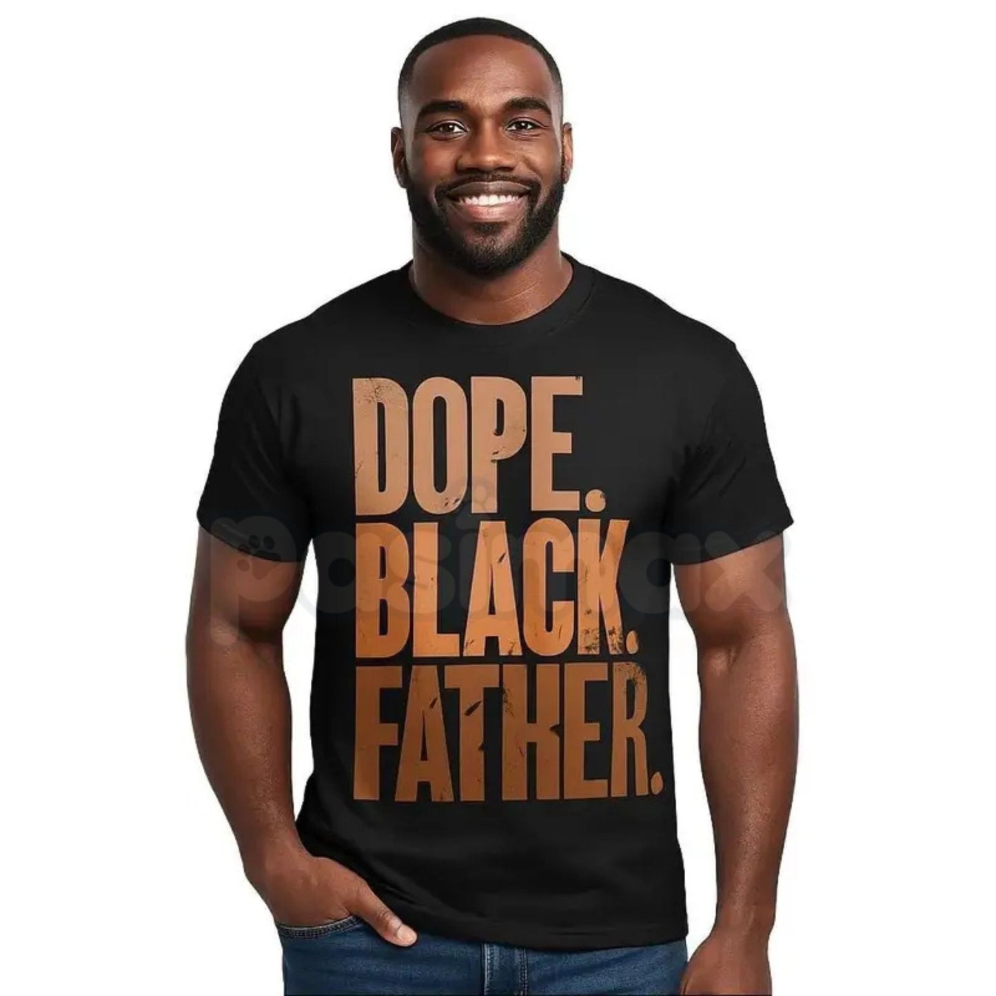 "Dope Black Father" T-Shirt – Father's Day Retro Afrocentric Graphic Tee