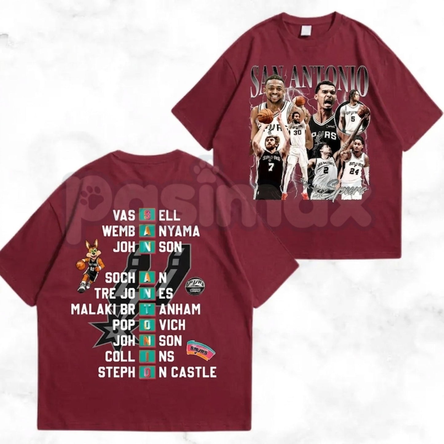 Retro Texas Basketball Graphic T-Shirt – Double-Sided Vintage Sports Fan Streetwear Tee