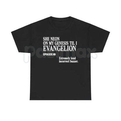 Funny Evangelion Meme T-Shirt - Cursed Anime Irony Graphic Tee, Shinji Get In The Robot Shirt, Retro 90s Mecha Parody Top, Premium Heavyweight Otaku Humor Apparel, Neon Genesis Meme Aesthetic Shirt