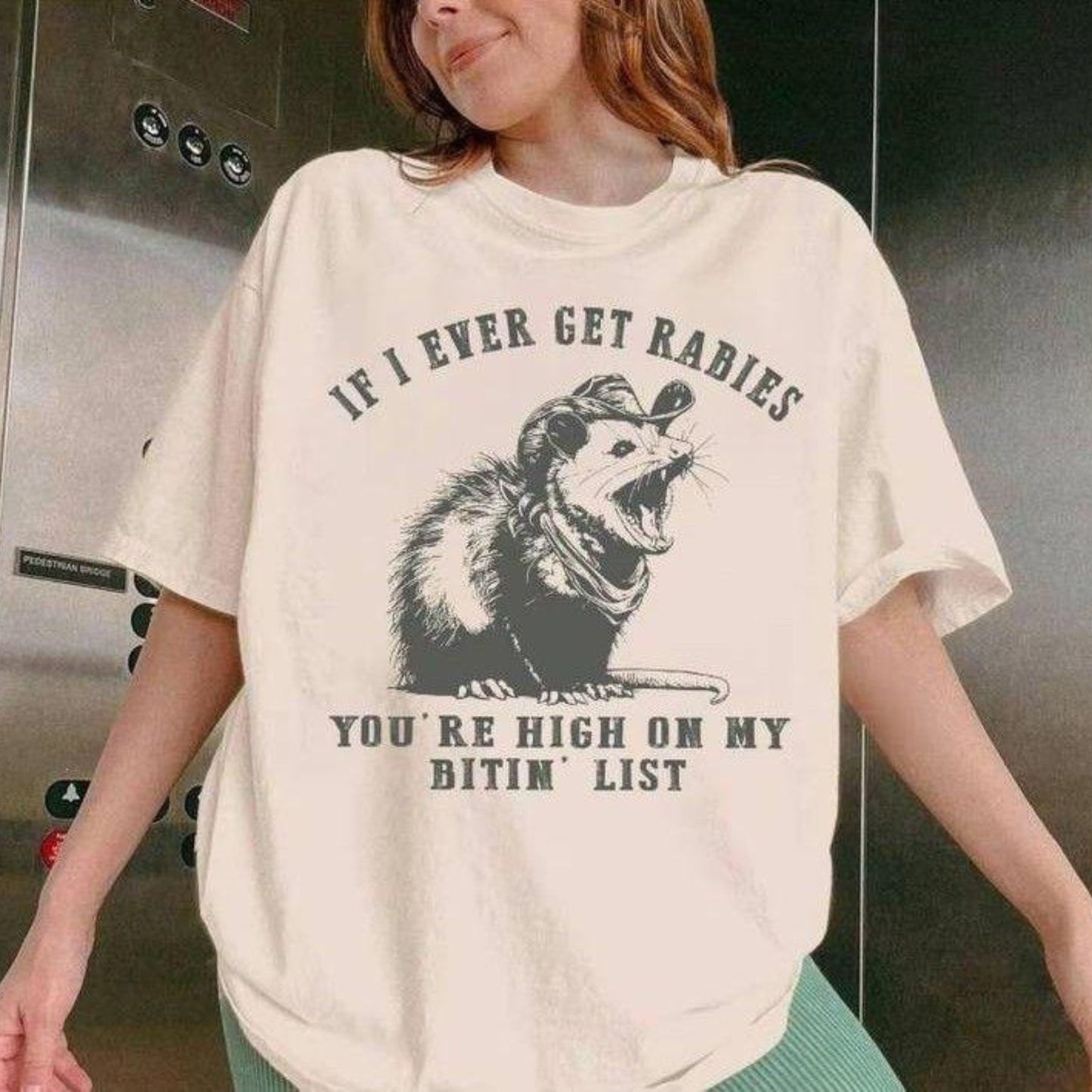Humorous Raccoon T-Shirt – If I Ever Get Rabies Quote Tee for Friends, Sarcastic Animal Shirt, Funny Gag Gift, Trash Panda Top