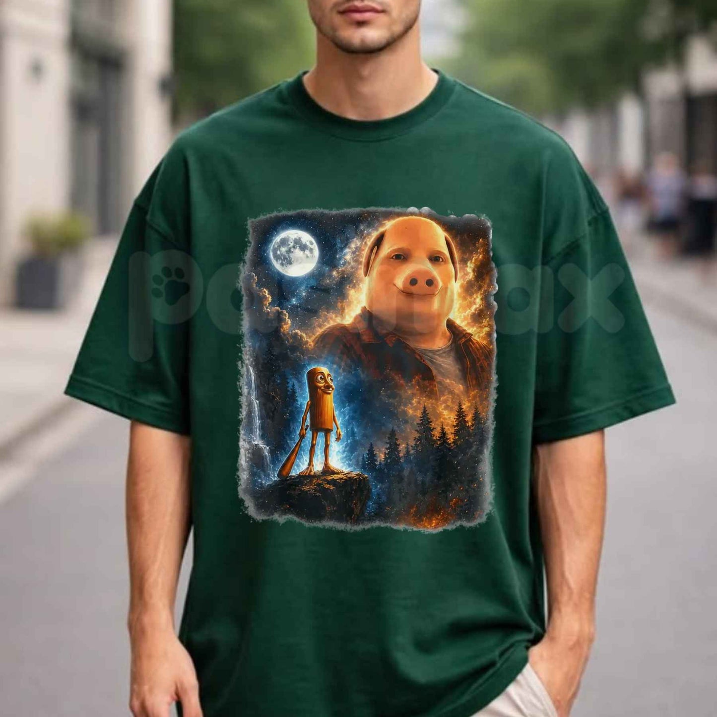Tung Tung Tung Sahur John Pork T-Shirt – Funny Gen Z Viral Brainrot Unisex Cotton Tee