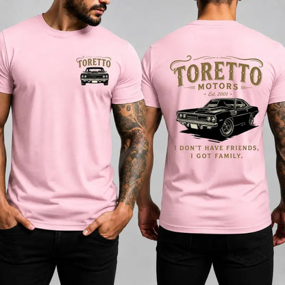 Toretto Motors Vintage Racing T-Shirt – Retro Muscle Car Classic Garage Graphic Tee