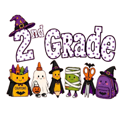 Comfort Colors® All Grade Halloween Teacher T-Shirt – Spooky Pencil Graphic Tee, Retro School Classroom Unisex Top & Gift