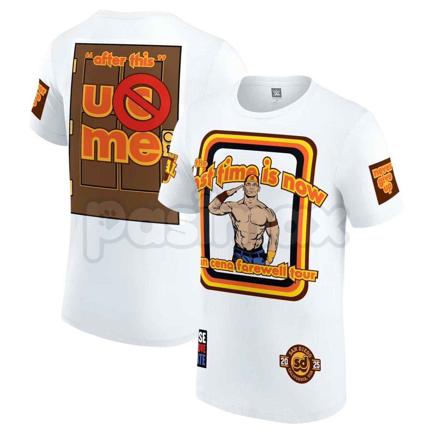 JOHN CENA Farewell Tour 2025 Collection T-Shirt - WWE Wrestling Legend Commemorative Tee, Hustle Loyalty Respect Fan Apparel, Never Give Up Nostalgia Gift