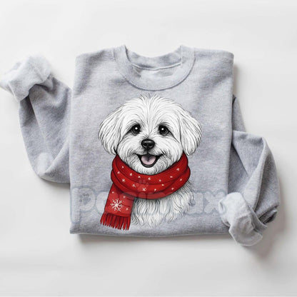 Santa Paws Christmas Dog Sweatshirt – Sport Grey Crewneck for Dog Lovers | Dog Mom Gift