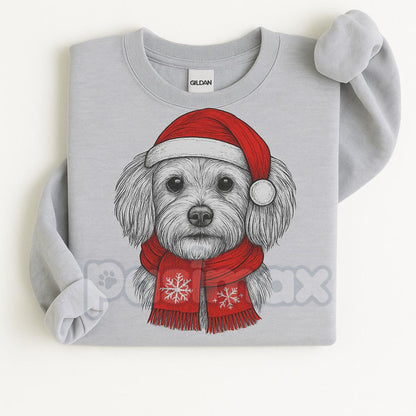 Ugly Christmas Style Santa Paws Dog Sport Grey Crewneck Sweater