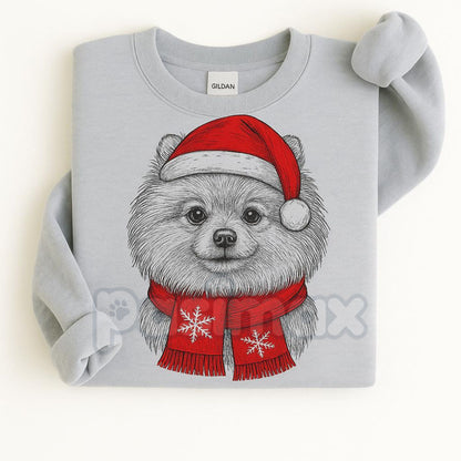 Ugly Christmas Style Santa Paws Dog Sport Grey Crewneck Sweater