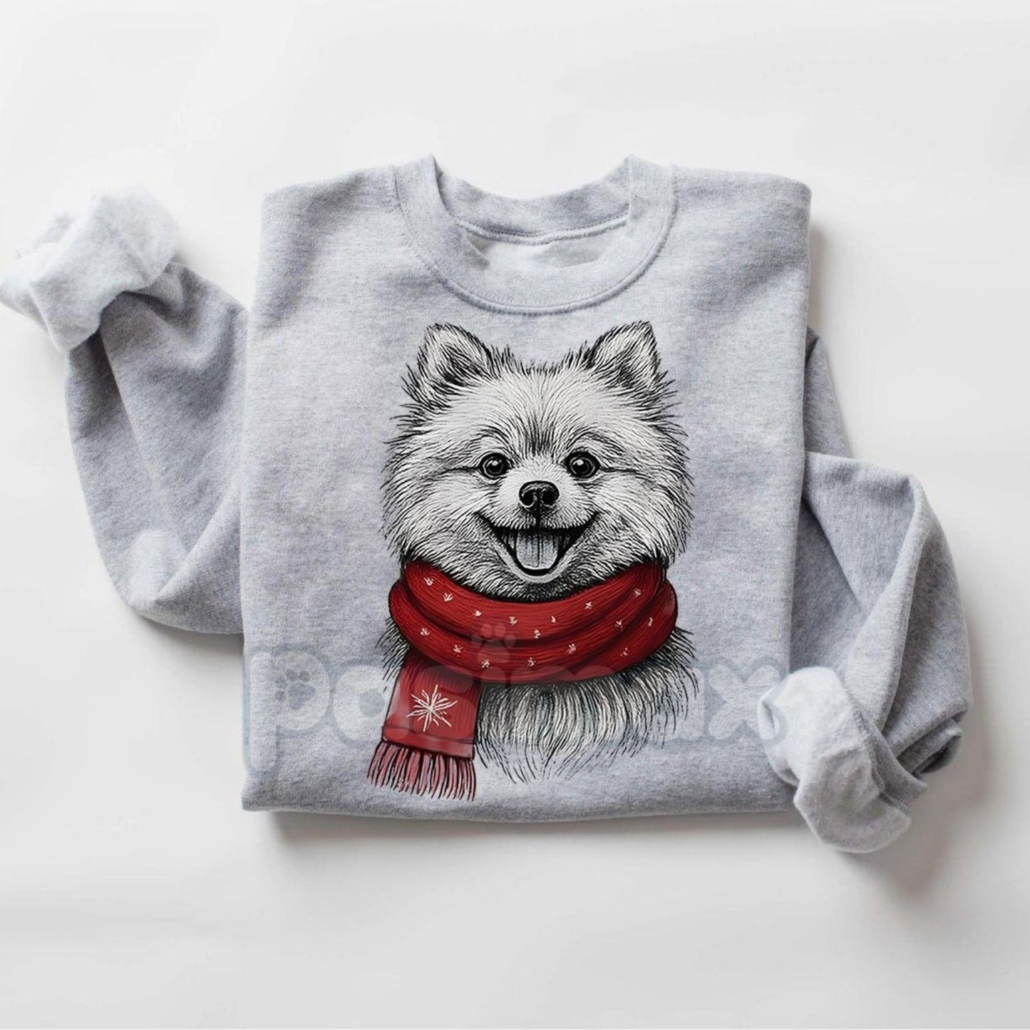 Santa Paws Christmas Dog Sweatshirt – Sport Grey Crewneck for Dog Lovers | Dog Mom Gift