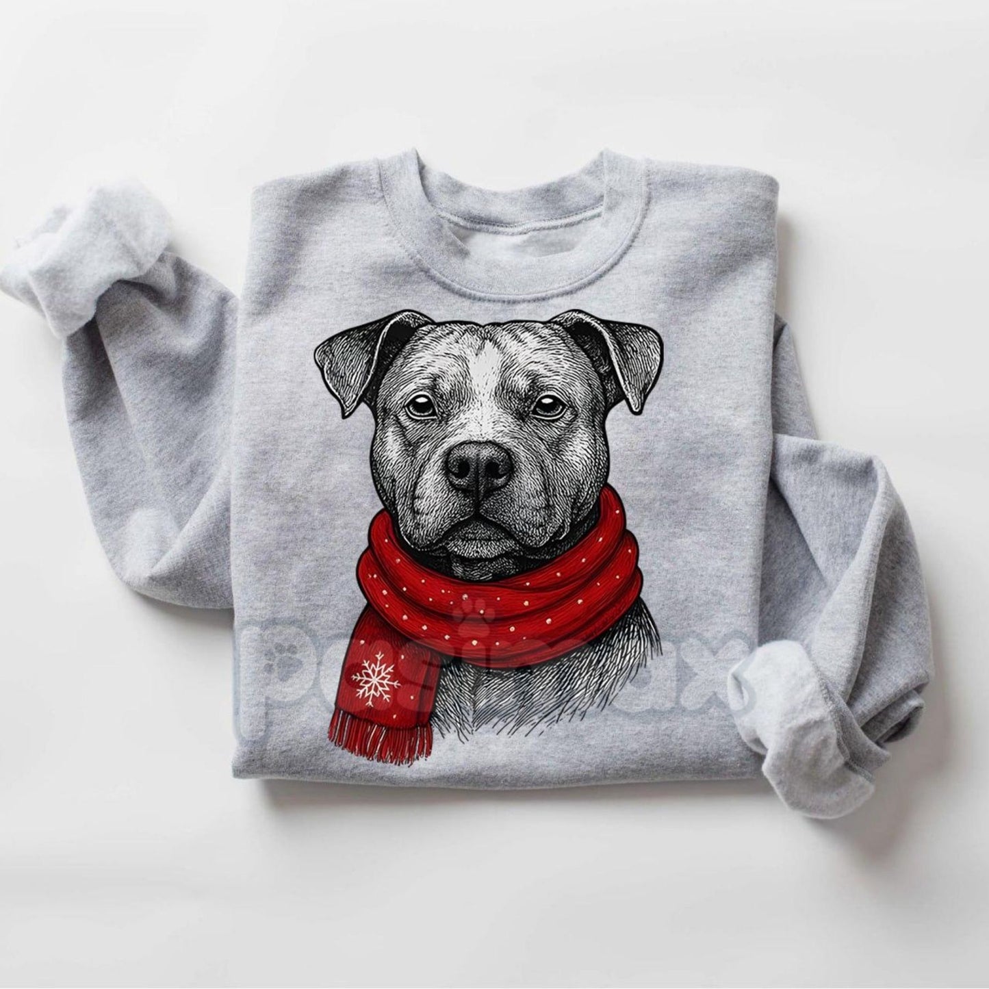Santa Paws Christmas Dog Sweatshirt – Sport Grey Crewneck for Dog Lovers | Dog Mom Gift