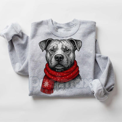 Santa Paws Christmas Dog Sweatshirt – Sport Grey Crewneck for Dog Lovers | Dog Mom Gift