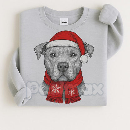 Ugly Christmas Style Santa Paws Dog Sport Grey Crewneck Sweater