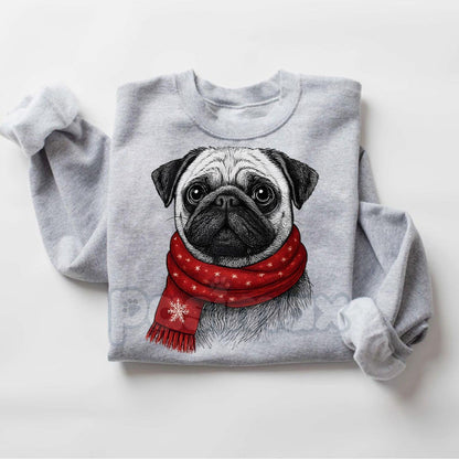Santa Paws Christmas Dog Sweatshirt – Sport Grey Crewneck for Dog Lovers | Dog Mom Gift