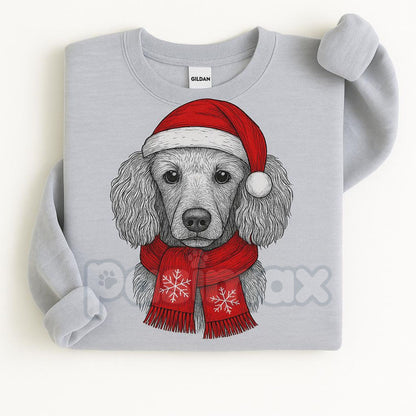 Ugly Christmas Style Santa Paws Dog Sport Grey Crewneck Sweater