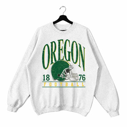 Vintage College Football Sweatshirt | Ash Grey Game Day Pullover