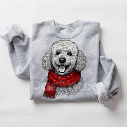 Santa Paws Christmas Dog Sweatshirt – Sport Grey Crewneck for Dog Lovers | Dog Mom Gift