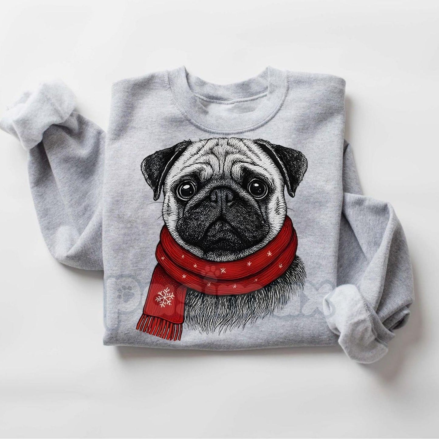 Santa Paws Christmas Dog Sweatshirt – Sport Grey Crewneck for Dog Lovers | Dog Mom Gift