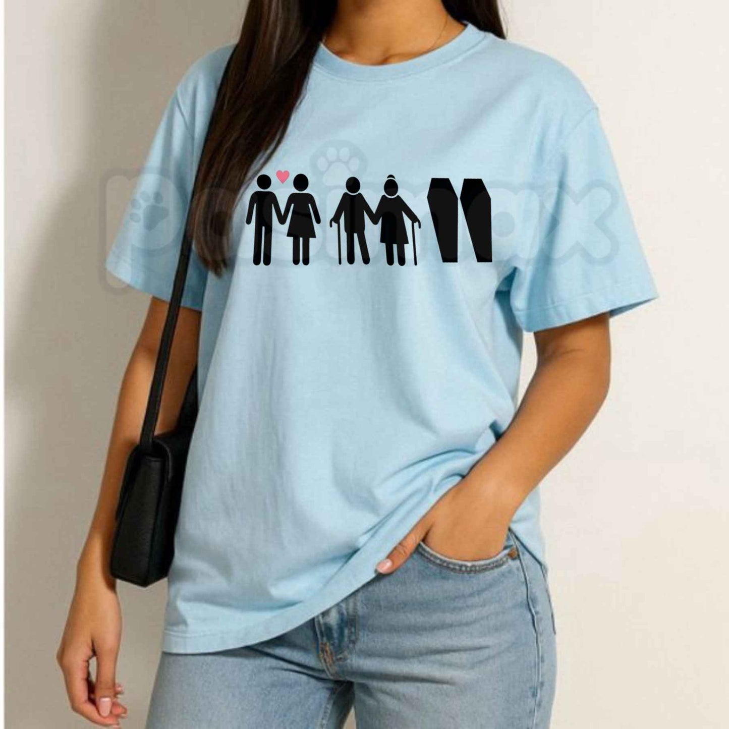 Till Death Do Us Part Life Journey Couple T-Shirt – Romantic Skeleton Graphic Tee, Matching Anniversary Unisex Cotton Shirt