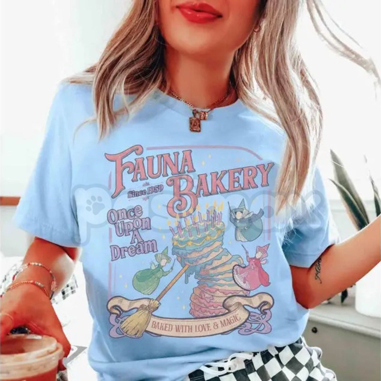 Comfort Colors® Fairy Godmother Baking T-Shirt – Baked With Love and Magic Tee, Whimsical Kitchen Graphic Shirt, Aesthetic Baker Gift, Fairy Core Pastry Top