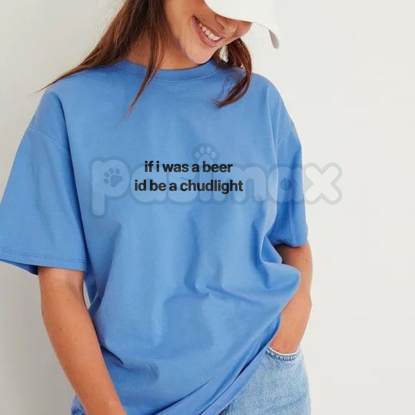“If I Was a Beer I’d Be a Chudlight” Funny T-Shirt – Humor Quote Drinking Graphic Tee, Premium 100% Cotton Unisex Bar Humor Top, Soft Lived-In Heavyweight Sarcastic Beer Shirt, Made in USA