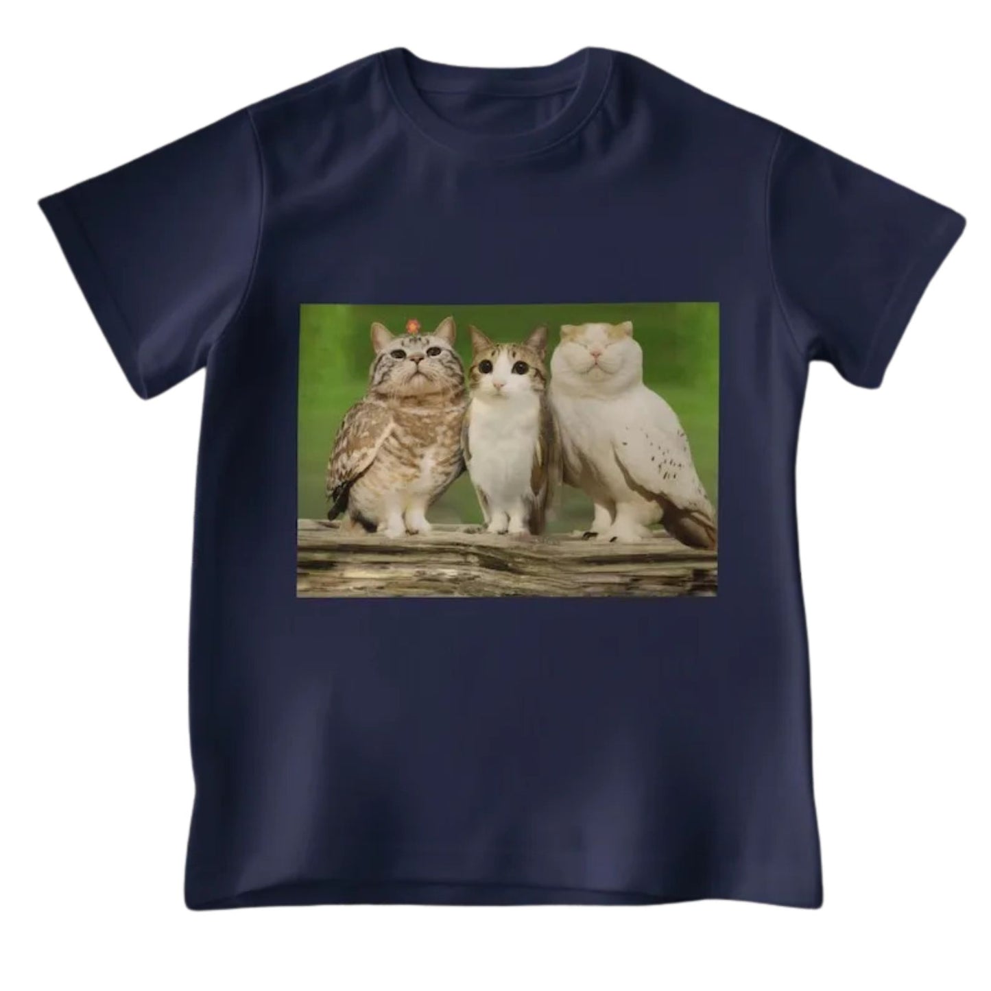 "Meowl with Family" Meme T-shirt - Funny Cat Lover Gift, Unisex Brainrot Tee