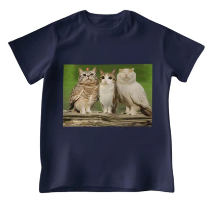 "Meowl with Family" Meme T-shirt - Funny Cat Lover Gift, Unisex Brainrot Tee