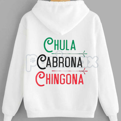 Chingona Chola Mexican Pride Hoodie – Men’s Edgy Graphic Streetwear, Vintage Culture Pullover, Long Sleeve Hooded Sweatshirt