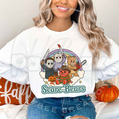 Scare Bears Graphic Sweatshirt | Retro Spooky Nostalgia Top